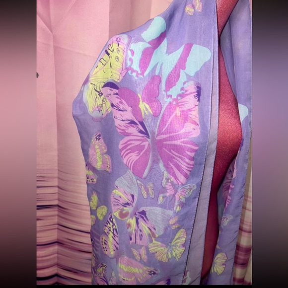 vintage butterfly mesh scarf - Picture 6 of 6